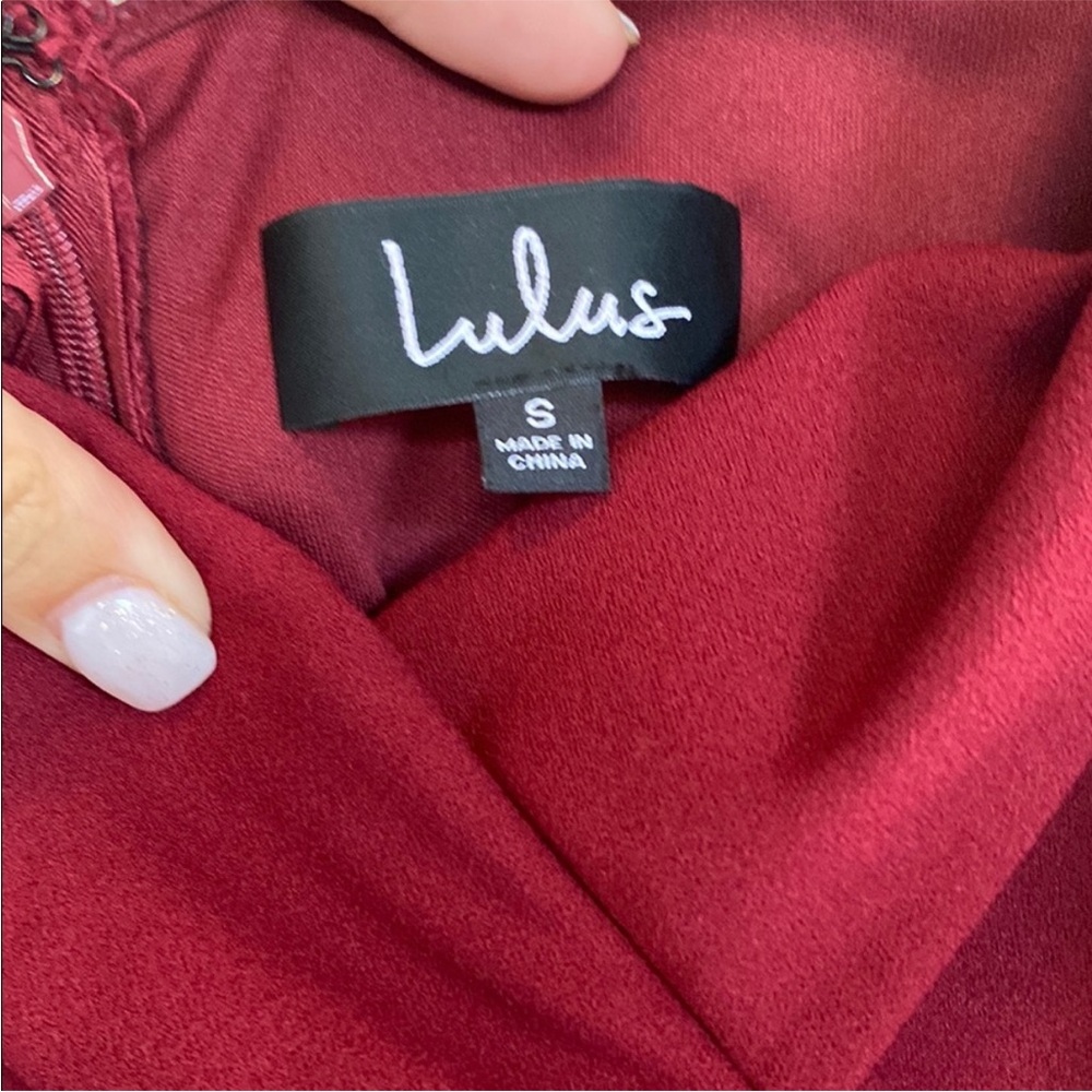 Lulu's Deep Red Maxi Dress - Picture 2 of 4